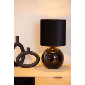 Lucide Esterad - tafellamp - Ø 24 x 46,5 cm - zwart