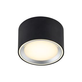 Nordlux Fallon - opbouwspot 1L - Ø 10 cm - 4 stappen Moodmaker functie - 5,5W dimbare LED incl. - zwart