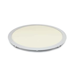 ONE Light Round Recessed Panels Die Cast - plafondverlichting - Ø 42 x 2 cm - 40W LED incl. - IP40 - wit - witte lichtkleur