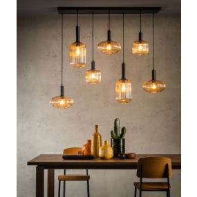 Lucide Maloto - hanglamp - 130 x 30 x 150 cm - amber