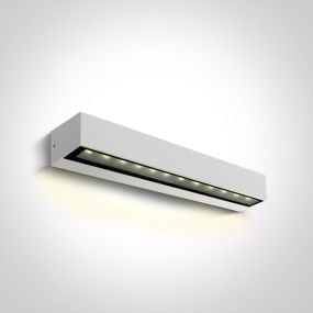 ONE Light Linear Outdoor Series Simple Sided - wandlamp - 38 x 7,6 x 6,6 cm - 9W LED incl. - IP65 - wit