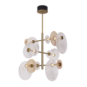 Maxlight Allure - hanglamp - Ø 60 x 105 cm - 14 x 3W LED incl. - mat goud