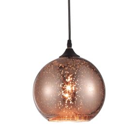 Nova Luce Blaze - hanglamp - Ø 18 x 130 cm - koper