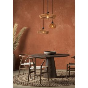 Lucide Yunkai - hanglamp - Ø 60 x 145 cm - hout