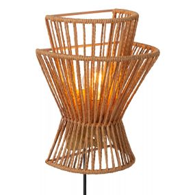 Lucide Tasman - wandverlichting - 18 x 14 x 24 cm - naturel
