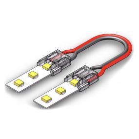 Lichtkoning - dubbele connector met 15cm kabel - voor enkelkleurige 8mm SMD LED strip