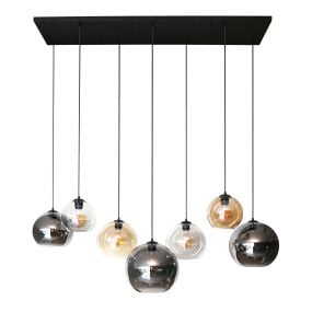 Vico Multi Globe XL - hanglamp - 145 x 45 x 150 cm - zwart