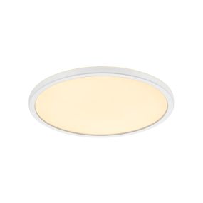 Nordlux Oja - plafondverlichting - Ø 29,4 x 2,3 cm - 3 stappen dimmer (2700K) - 18W LED incl. - wit