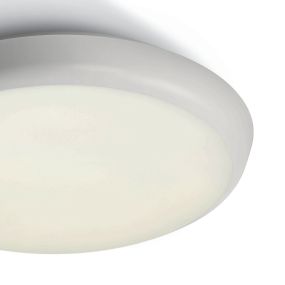 ONE Light Emergency LED Plafo - buiten plafondverlichting - Ø 25 x 5 cm - 12W LED incl. - IP54 - wit - warm witte lichtkleur