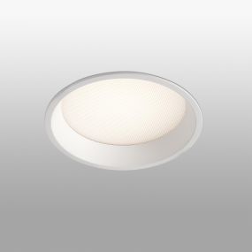 Faro Croc - inbouwspot - Ø 135 mm, Ø 126 mm inbouwmaat - 13W dimbare LED incl. - IP44 - mat wit