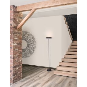 Nova Luce Viti - staanlamp - 170 cm - 18W LED incl. - zand zwart