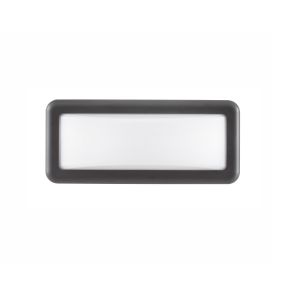 Nova Luce Pulsar - buiten wandverlichting - 23 x 10 x 6,5 cm - 6W LED incl. - IP54 - wit en donkergrijs