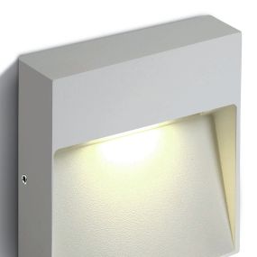 ONE Light Square Indoor/Outdoor Wall Dark Lights - buiten wandverlichting - 21,2 x 21,2 x 3,6 cm - 9W LED incl. - IP54 - wit