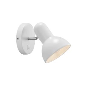 Nordlux Texas - wandverlichting met schakelaar - 12,5 x 13 x 18 cm - wit