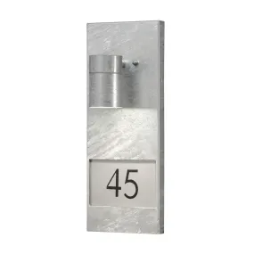 Konstsmide Modena House Number - buiten wandlamp - 16 x 11 x 41 cm - IP44 - gegalvaniseerd staal