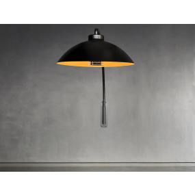 Heatsail Dome Boogbeugel- wandverlichting met afstandsbediening en verwarmingsfunctie - ø 100 x 227 cm - IP43- zwart