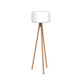 New Garden Chloe - oplaadbare vloerlamp met zonnepaneel - Ø 45 x 140 cm - 4,5W dimbare LED incl. - IP65 - wit