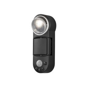 Konstsmide Prato - wandlamp buiten op batterijen met bewegingssensor - 10 x 7 x 26 cm - 1W LED incl. - IP44 - zwart