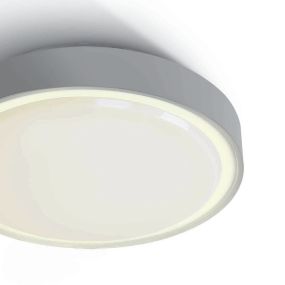 ONE Light E27 Plafo Outdoor - buiten plafondverlichting - Ø 30 x 9,3 cm - IP65 - grijs