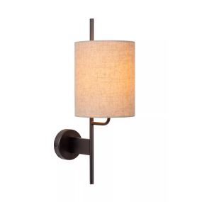 Lucide Magic - wandlamp met USB oplaadpunt - 31 x 18 x 58 cm - beige