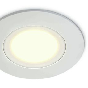 ONE Light Bathroom Range - inbouwspot - Ø 85 mm, Ø 68 mm inbouwmaat - 6W LED incl. - IP65 - wit - warm witte lichtkleur