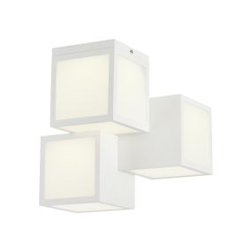 Brilliant Cubix - plafondverlichting - 30 x 30 x 32 cm - 25W LED incl. - wit