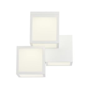 Brilliant Cubix - plafondverlichting - 30 x 30 x 32 cm - 25W LED incl. - wit