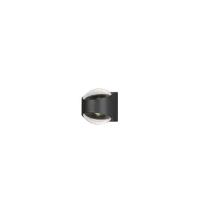 Konstsmide Bitonto - buiten wandlamp - 10,5 x 12 x 12 cm - 2x 5,5W LED incl. - IP54 - antraciet