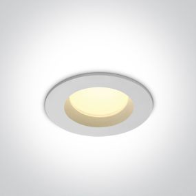 ONE Light Downlights Fixed LED - inbouwspot - Ø 80 mm, Ø 65 mm inbouwmaat - 7W LED incl. - IP54 - wit