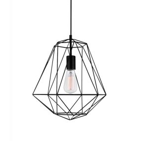 Nova Luce Pietra - hanglamp - Ø 35 x 120 cm - zwart