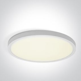 ONE Light Plafo - plafondverlichting - Ø 60 x 2,7 cm - 50W LED incl. - wit