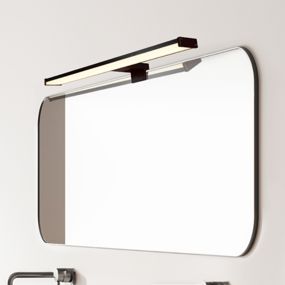 Searchlight Kos - opbouw wandlamp - 60 x 5 cm - 12W LED incl. - IP44 - zwart