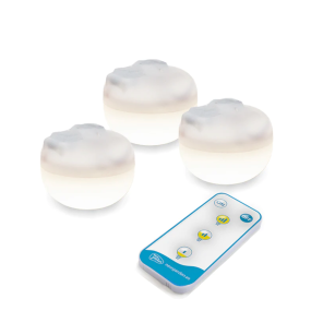 New Garden Cherry Mini - draagbare oplaadbare lichtbronnen met afstandsbediening - Ø 6,5 x 6 cm - 3 x 3,5W LED incl. - IP54 - wit - 3000K