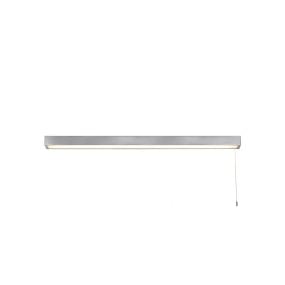 Searchlight Venti - spiegellamp met trekschakelaar - 90 x 5 cm - 26W LED incl. - IP44 - chroom
