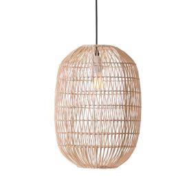 Nova Luce Melody - hanglamp - Ø 30 x 250 cm - bruin en zwart