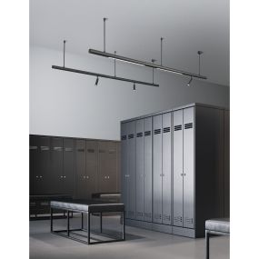 Nova Luce Aber - spot voor magnetisch profielsysteem - 24, 5 x 19,6 cm - 10W dimbare LED incl. - zandzwart