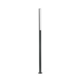 Faro Beret – lantaarnpaal - Ø 6,5 x 180 cm - 16W LED incl. - IP54 - donkergrijs