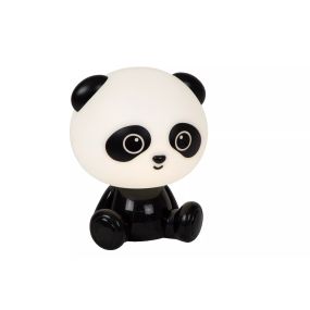 Lucide Dodo Pandabeer - kinderlamp - 26 cm - 3W dimbare LED incl. - zwart en wit