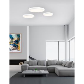 Nova Luce Gap - plafondverlichting - Ø 41 x 9 cm - 38W LED incl. - wit