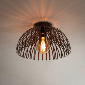 Vico Margered - plafondverlichting - Ø 35 x 20 cm - houtskool