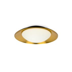 Faro Side - plafond/wandverlichting - Ø 39 x 11 x 21 cm - 15W LED incl. - zwart & koper