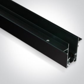 ONE Light magnetisch railsysteem MAXI - inbouwprofiel voor 12 mm gipsplaat - 1 meter - 7,5 x 5 cm - zwart