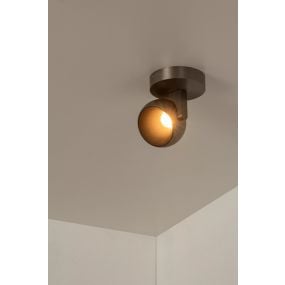 Lucide Esfera - opbouwspot - Ø 11,2 x 10,1 cm - 10W dimbare LED incl. - grijs ijzer