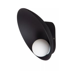 Lucide Raynell - wandlamp - 23,5 x 15,5 x 23,5 cm - 6W dimbare LED incl. - zwart