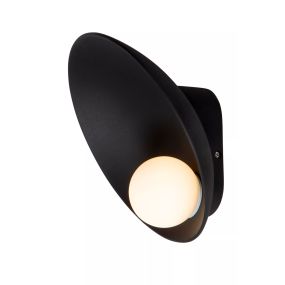 Lucide Raynell - wandlamp - 23,5 x 15,5 x 23,5 cm - 6W dimbare LED incl. - zwart
