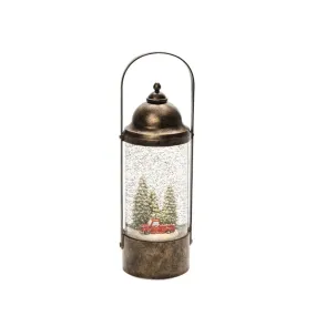 Konstsmide - decoratieve tafellantaarn op batterijen - 9 x 10 x 29 cm - mat goud