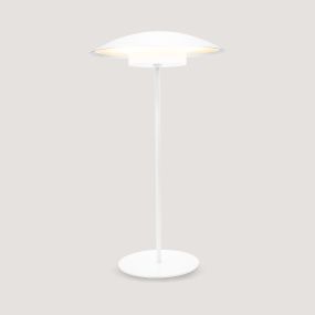 New Garden Sardinia 40 - oplaadbare tafellamp - Ø 22 x 40 cm - 6W dimbare LED incl. - IP44 - wit