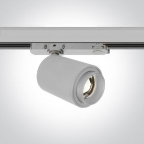 ONE Light COB Zoomable Cylinder - rail spot - Ø 7,5 x 12 cm - 20W LED incl. - wit - warm witte lichtkleur