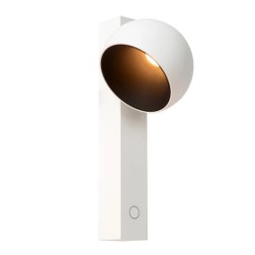 Lucide Esfera - wandverlichting met touch dimmer - 14 x 10 x 25 cm - 9W dimbare LED incl. - wit