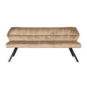 Vico - eetkamerbank - 180 x 59 x 84 cm - champagne velours